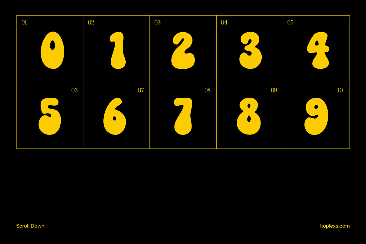 Hoday Font | Retro Bubble Typeface, a Handwritten Font by Koplexs Studio (Photo 11 of 12)