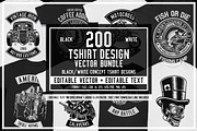 200 Vector Tshirt Designs ( B/W ), an Education Illustration by roach_graphic (Thumbnail 1 of 27)