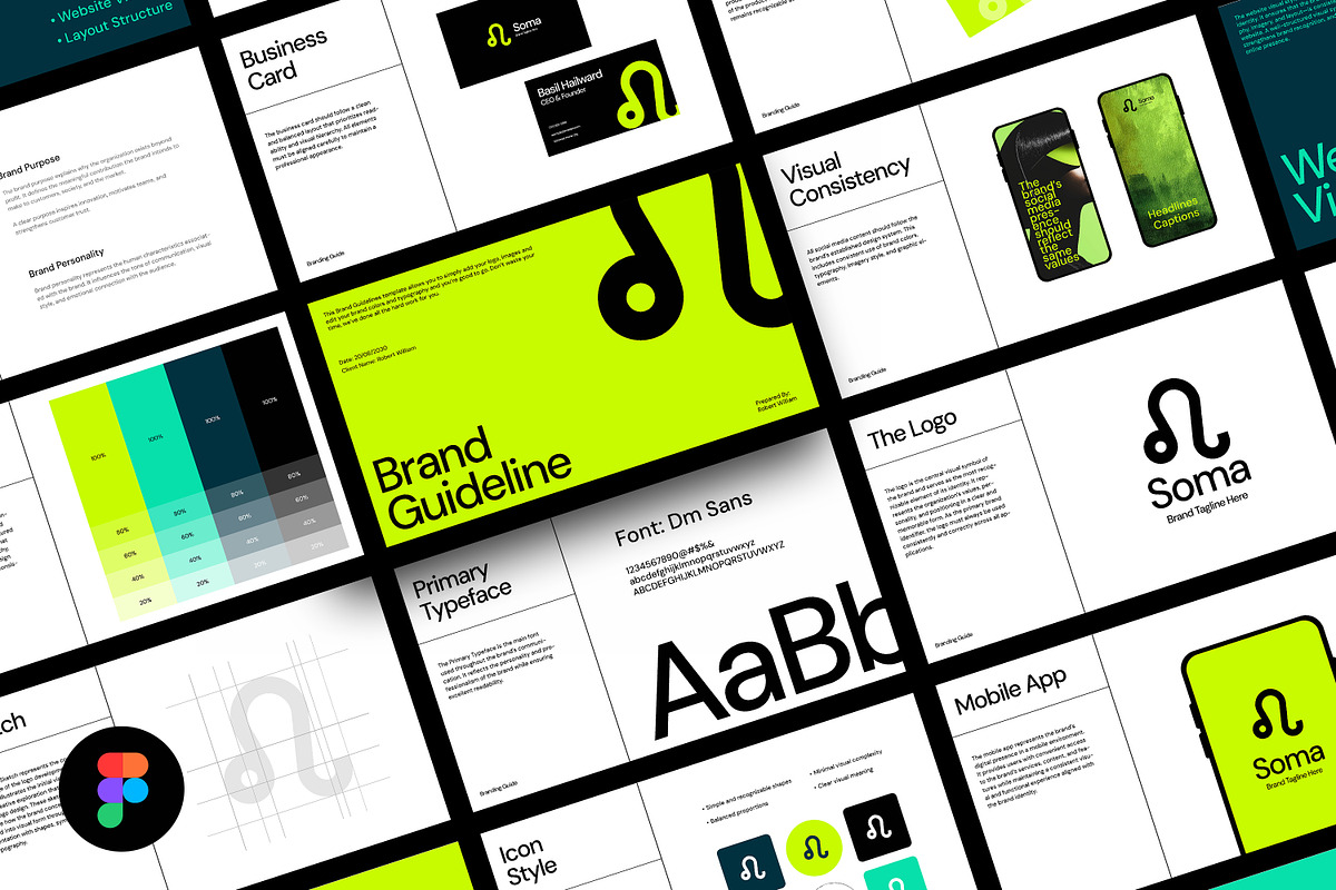 Soma | Brand Guidelines | Figma, a Presentation Template by Artisan Vibes (Photo 1 of 8)
