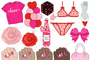 Be Mine Clipart, a Seasonal Illustration by GlamArtZhanna (Thumbnail 2 of 5)