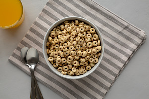 Healthy Cereals Rings with Honey for Breakfast, a Food & Drink Photo by LiudmylaChuhunova