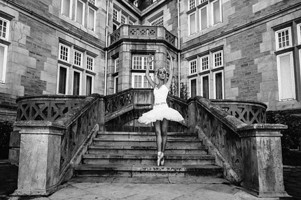 Ballerina dancer containing adjusting, ballerina, and portrait