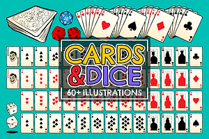 Cards and Dice Vector Pack