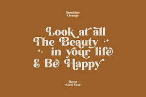 Sunshine Orange - Retro Serif Font