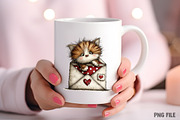 Valentine's Day Orange Cat Clipart, an Illustration by Craft Nest (Thumbnail 8 of 11)