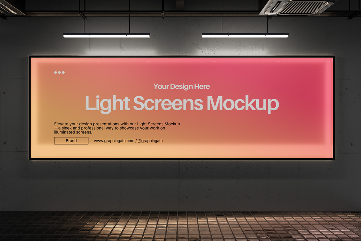 Light Screens Mockup, a Mockup by PixelPiknik (Photo 4 of 6)