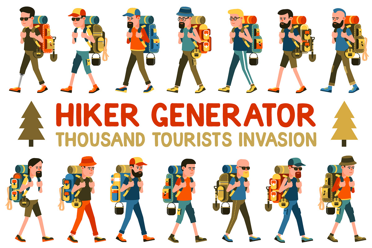 Hiker Generator, a Person Illustration by Agor2012 shop (Photo 2 of 6)
