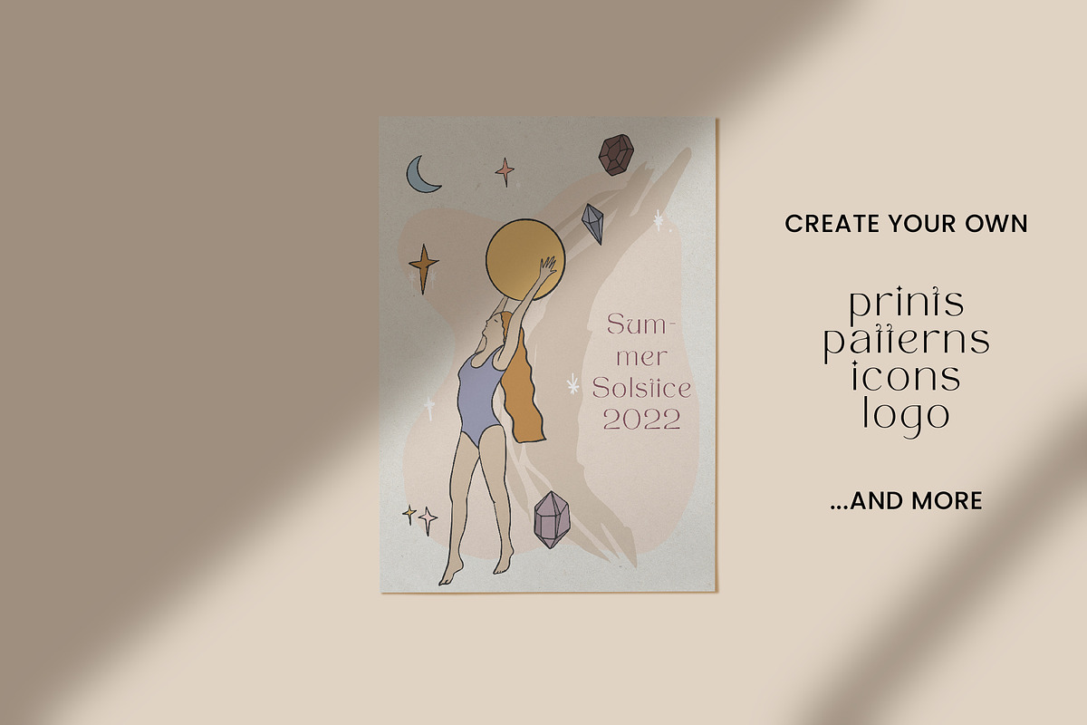 Solstice Rituals, Yoga & Mindfulness, a Healthcare Illustration by Camara Design (Photo 5 of 8)