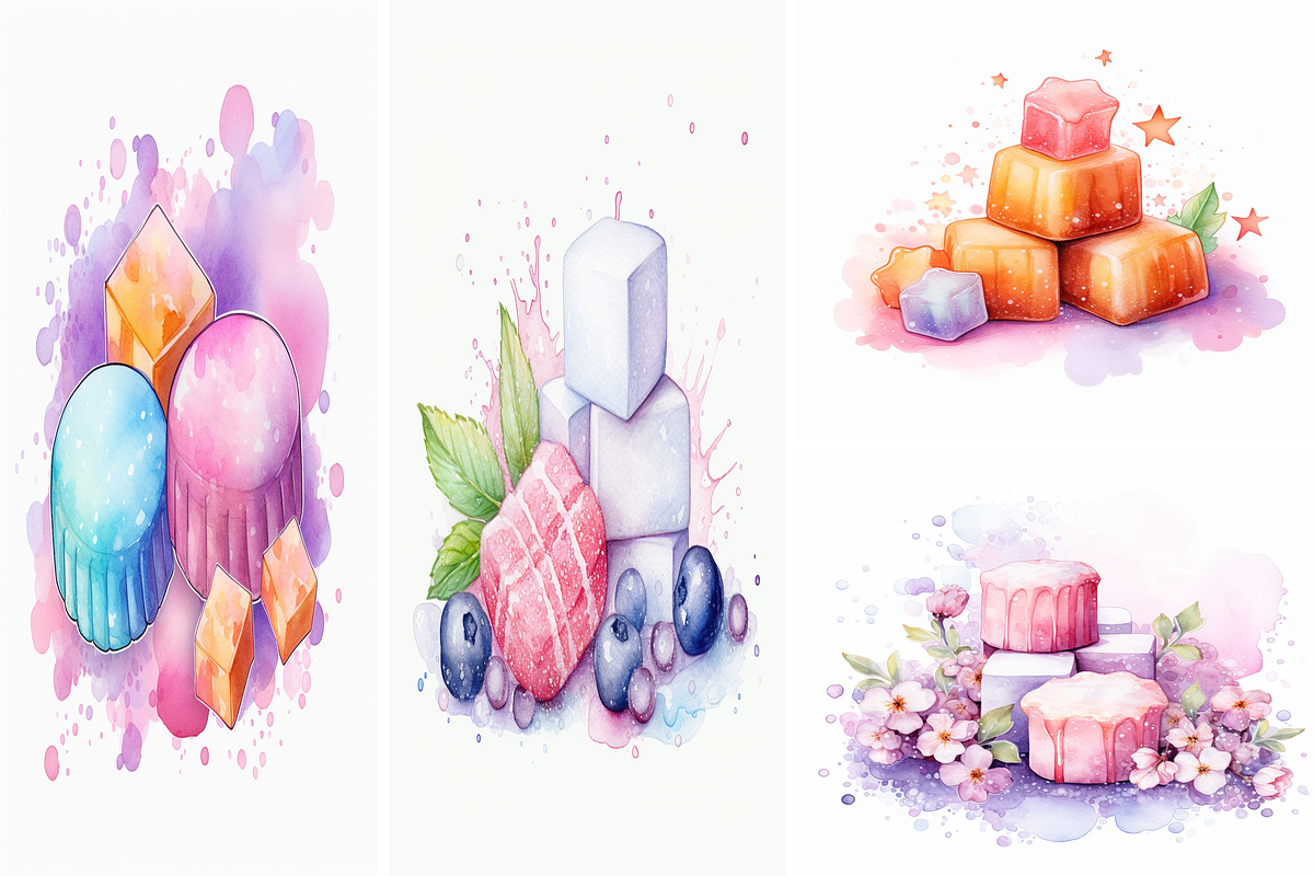 Watercolor Candy Clipart, a Background Graphic by Printable Treasure (Photo 2 of 3)