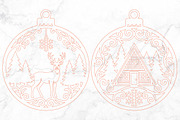 Christmas Ornament Laser Cut File, an Object Graphic by Rose Art (Thumbnail 3 of 3)