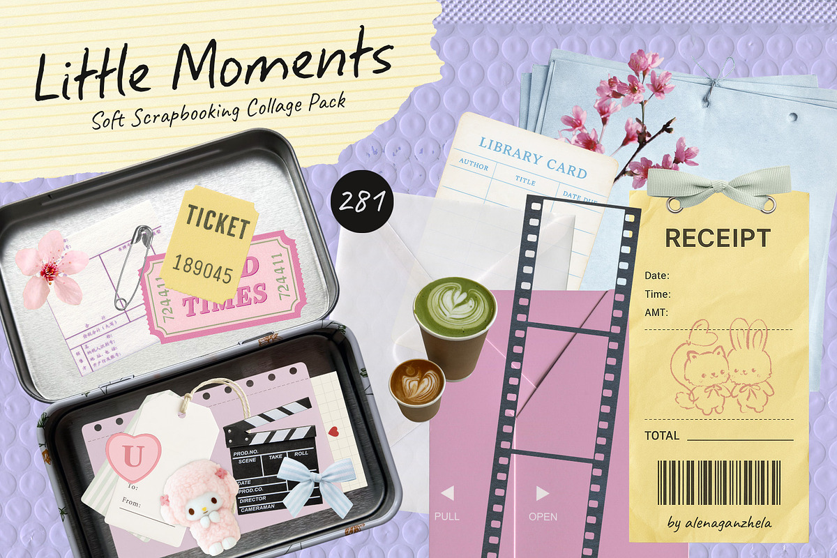 Little Moments - Soft Mixed Collage, an Object Graphic by alenaganzhela (Photo 1 of 10)