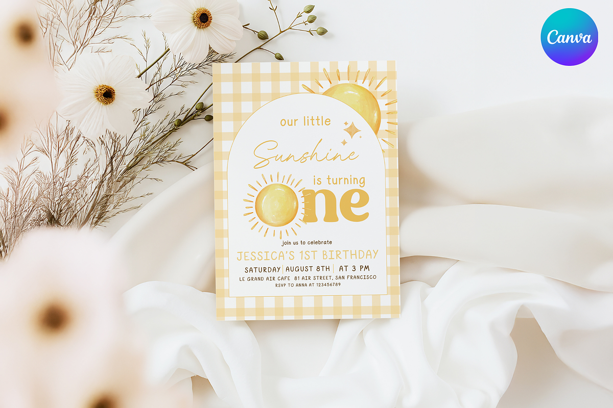 Our Little Sunshine Birthday Invite, a Templates & Theme by Digital_Mind (Photo 1 of 3)