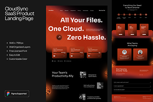Figma SaaS Product Landing Page, a Landing Page Template by Musara