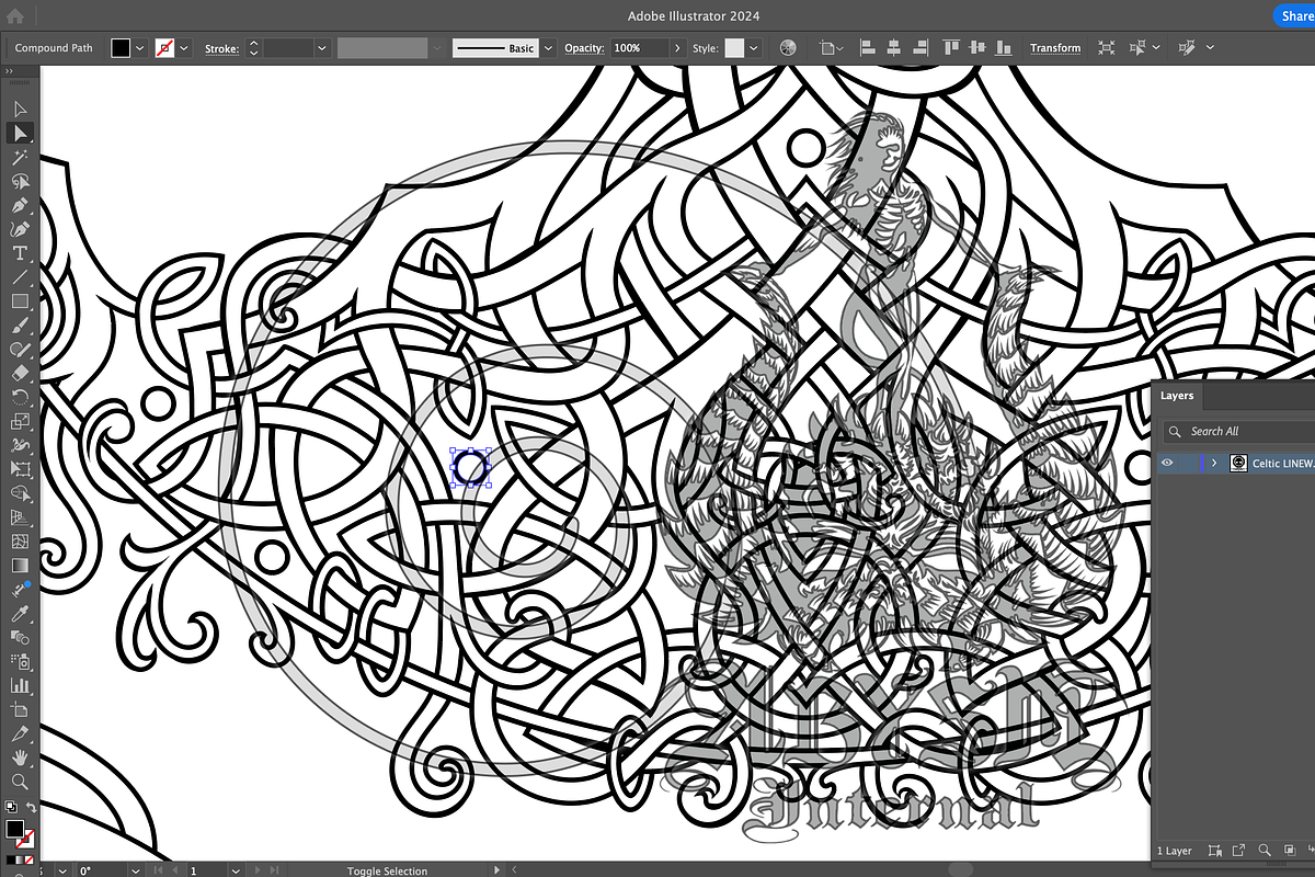 Celtic Tree of, Life Coloring Page, a Decorative Illustration by Abysm Internal (Photo 3 of 4)