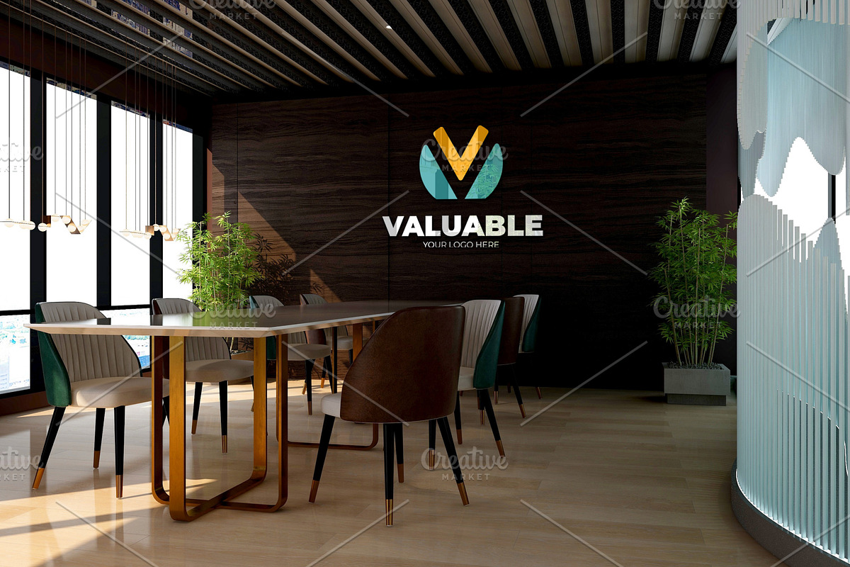 PSD Office Interior Wall Mockup, a Product Mockup by Ayy (Photo 15 of 17)