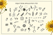 Pretty Garden Font Trio with Doodle, a Font by Letterhend Studio (Thumbnail 3 of 12)