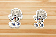 shuttlecock mascot with racket, an Object Graphic by Judsart (Thumbnail 3 of 3)
