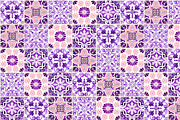 Purple Portuguese Azulejo Tiles Set4, a Pattern Graphic by ilonitta (Thumbnail 4 of 10)