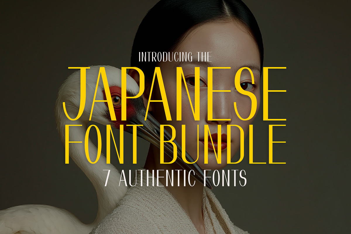 Japanese Font Bundle (7 Fonts), a Serif Font by HipFonts (Photo 1 of 8)