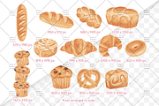 Bakery Clipart, a Food Illustration by greywalnutstudio (Thumbnail 2 of 3)