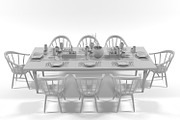 Dining furniture set 1403, a Furniture 3D Model by inDahouze (Thumbnail 7 of 10)