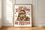 Born To Stay Home Cat PNG, a Seasonal Illustration by Daily.Designs (Thumbnail 5 of 5)