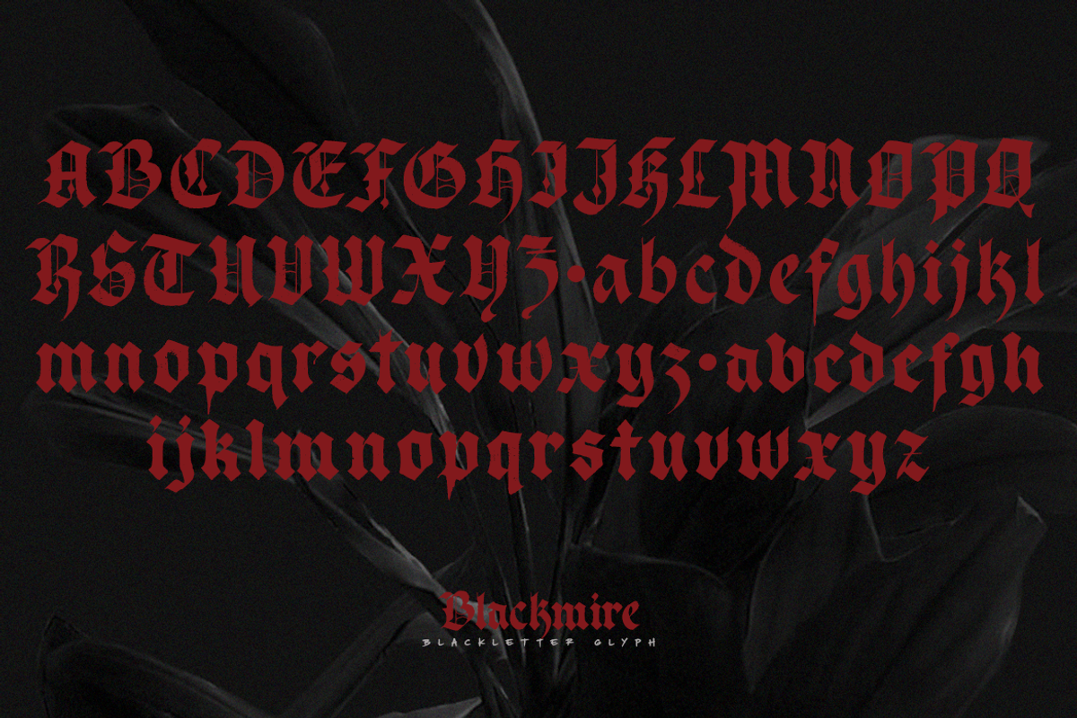 Blackmire-Dark Gothic Blackletter, a Blackletter Font by Rochart (Photo 5 of 12)