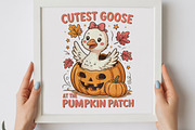 Cutest Goose Pumpkin Patch PNG, a Graphic by olgasallom (Thumbnail 2 of 3)