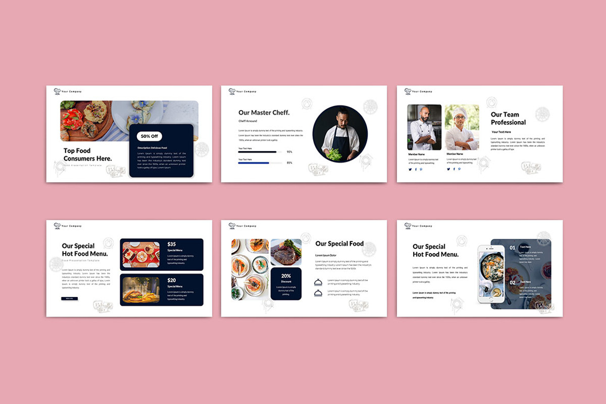 Hot Food Powerpoint, a Presentation Template by yanindesign (Photo 3 of 5)