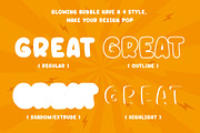 Glowing Bubble - Layered Fonts, a Font by Crump Hand (Thumbnail 4 of 6)