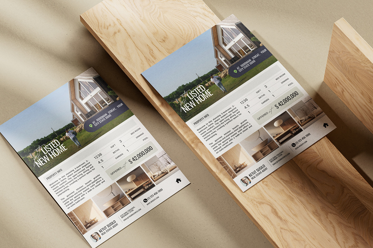 Real Estate Flyer For Marketing, a Flyer Template by Prapti Design (Photo 6 of 10)