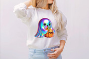 Halloween Iridescent Ghost Clipart B, an Illustration by SVGArt (Thumbnail 5 of 8)