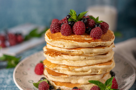 Fluffy american pancakes, a Background Photo by Stepanek Photography