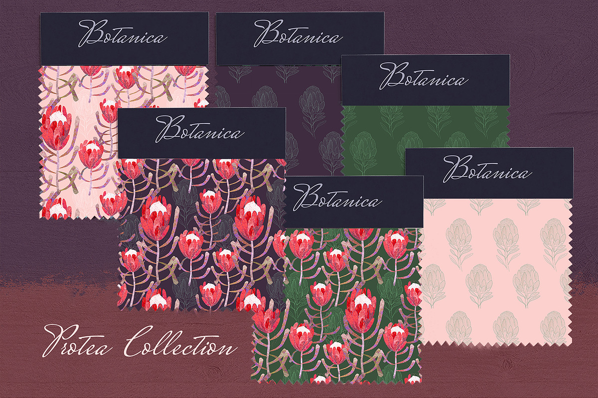 Protea Tropical Pattern, a Pattern Graphic by watercolor kamill (Photo 2 of 12)