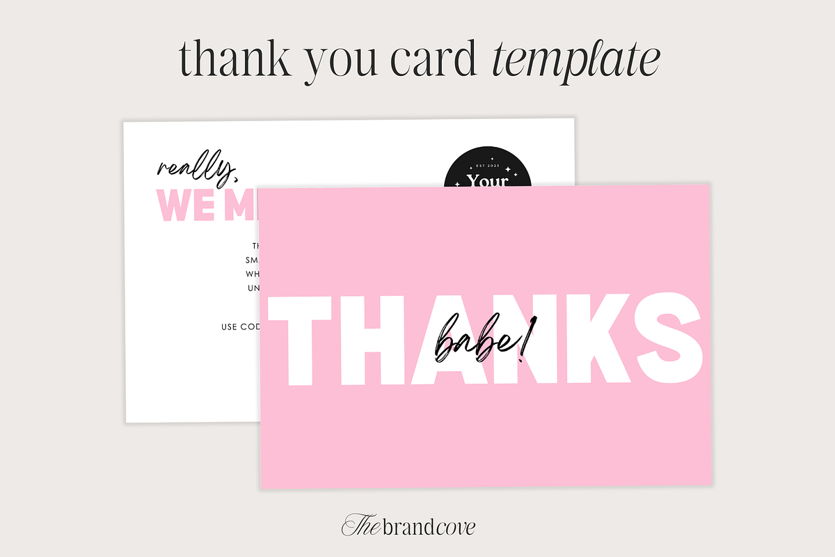 Business Thank You Card, a Card Template by thebrandcove (Photo 2 of 7)