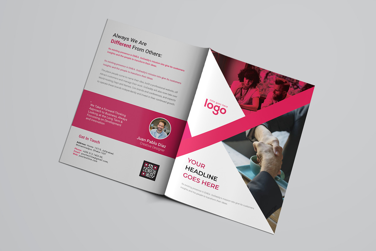 Corporate Bifold Brochure, a Brochure Template by ZAAS (Photo 6 of 8)