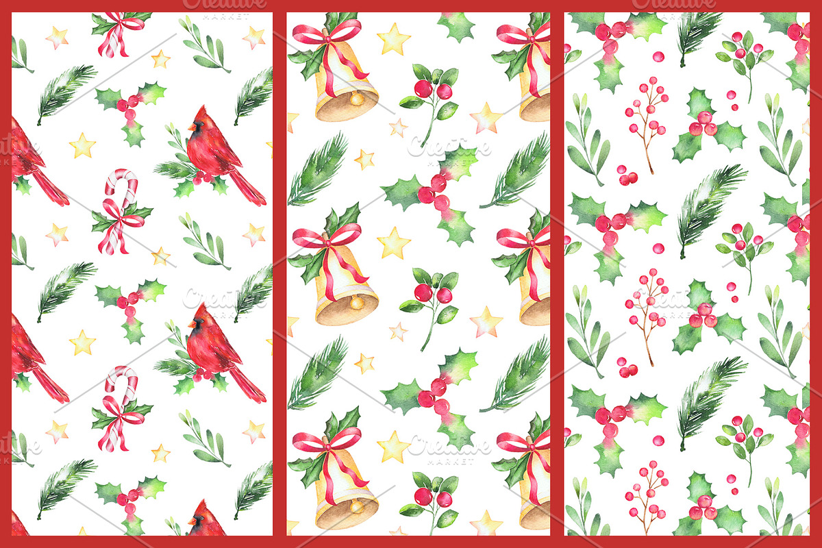 Watercolor Christmas set, Holiday, a Decorative Illustration by Vivitta (Photo 6 of 8)