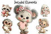 Valentine Animals With Heart Sign, an Illustration by cherrydesign (Thumbnail 2 of 4)