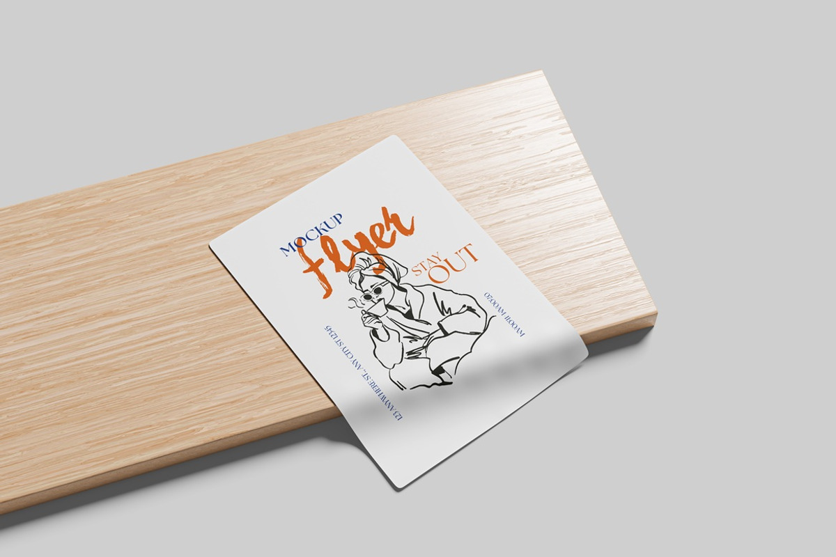 Flyer Mockup, a Books & Magazine Mockup by Akaimockup (Photo 2 of 5)