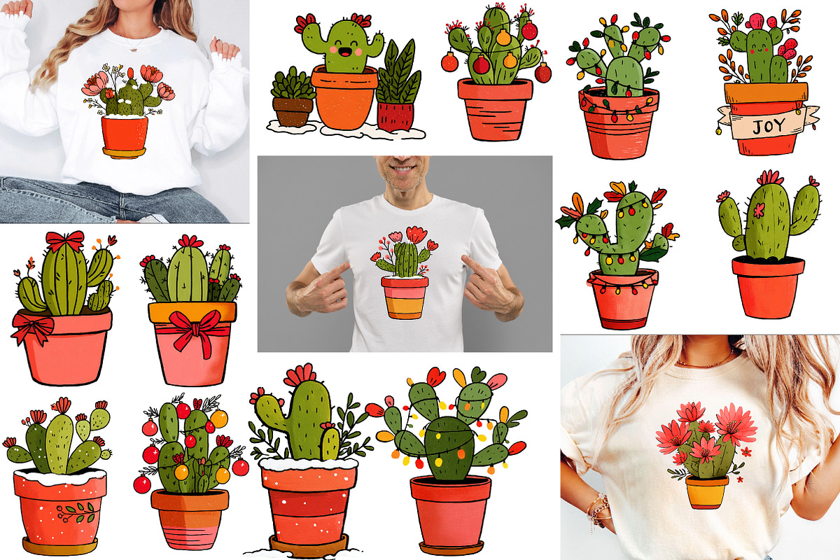 Christmas Cactus Clipart, an Illustration by Designworld (Photo 4 of 6)