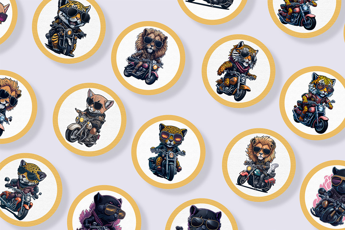 Sticker Cartoon Collection Procreate, an Animal Illustration by ElladesignCo (Photo 4 of 6)