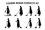 Cleaning Woman Silhouette SVG Set, a Work Illustration by Gfx Expert Team (Thumbnail 3 of 3)