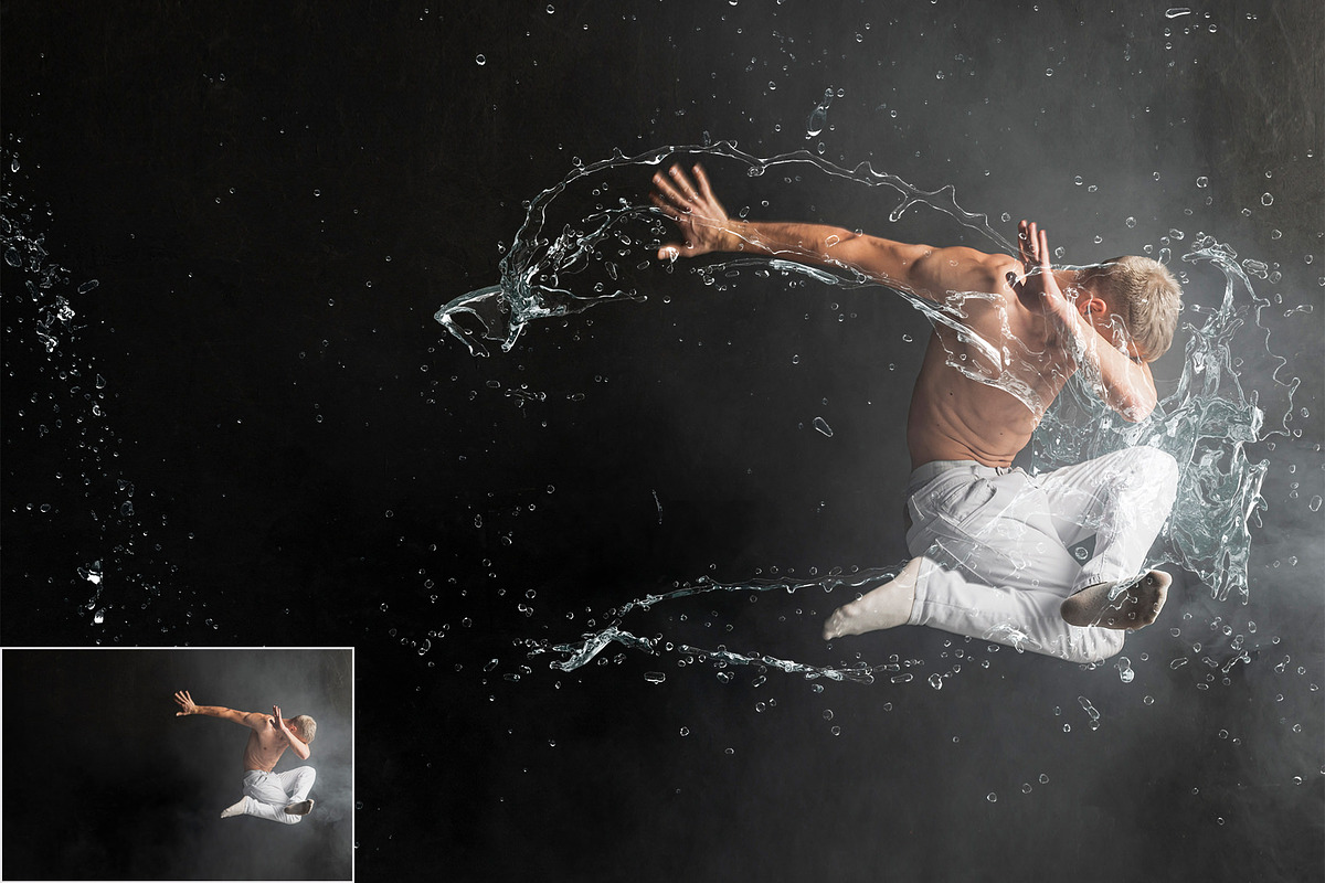 130 Water Splash Photo Overlays, a Layer Style Add-On by HappyNews
