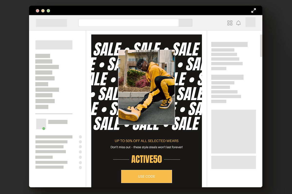 Fitness Emails | 50 Canva Templates, an Email Template by Creatif Foundry (Photo 8 of 9)