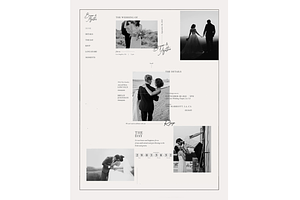 Wedding WIX Website Template Minimal