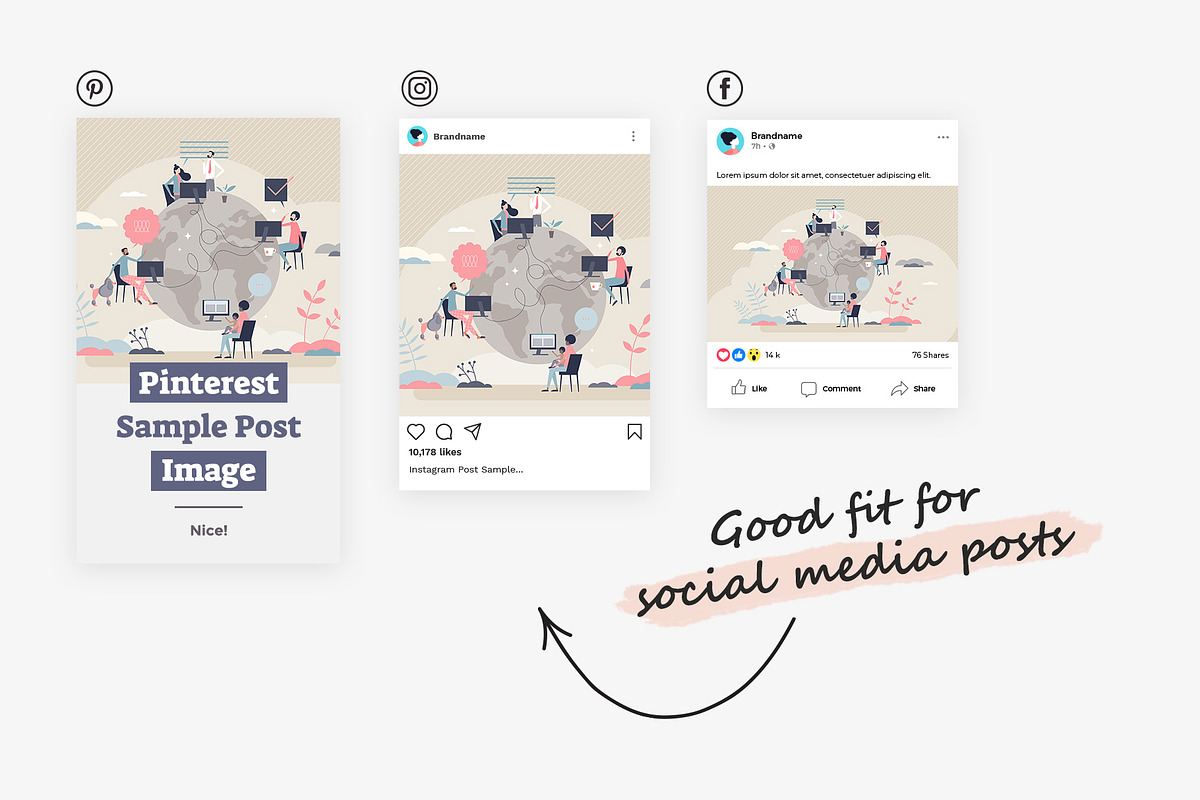 18 Remote Work Concepts, a Person Illustration by VectorMine (Photo 6 of 8)
