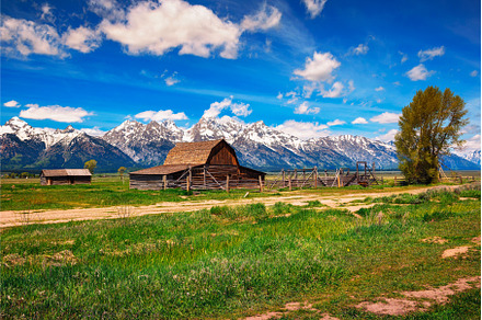 Historic John Moulton Barn at Mormon, a Nature Photo by Nick Fox