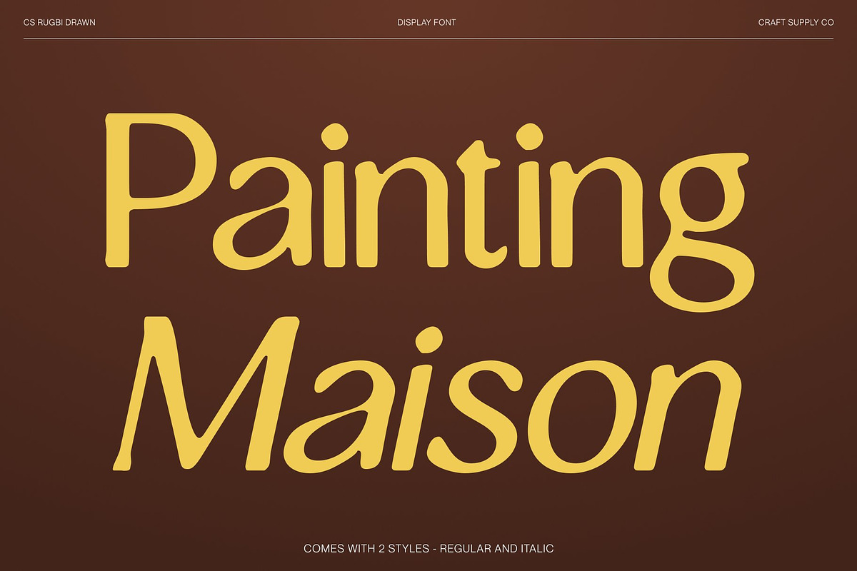 CS Rugbi Drawn, a Serif Font by Craft Supply Co. (Photo 3 of 8)