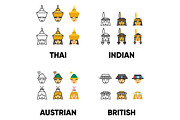 180 People of the world ICONS, an Outline Icon by beguima (Thumbnail 4 of 9)