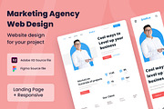 Marketing Agency Web Design, a Wireframe Template by INSPR STD (Thumbnail 1 of 6)